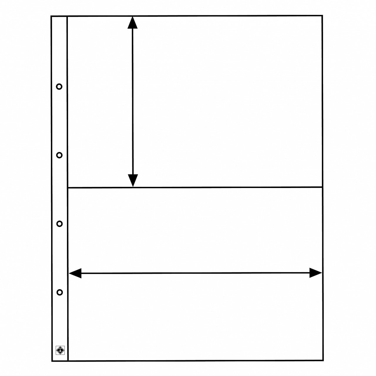 Leuchtturm KANZLEI Yapraklar, 2C (Şeffaf Zemin, İki Cepli) - 330 x 210 mm