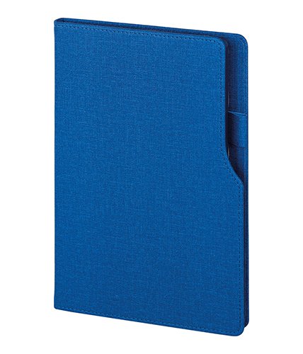 PULKO Notebook Not Defteri, (15x21cm), Termo Deri, Sert Kapak, 224 Sayfa, Kalem Takma Yerli, Çizgili, 005, Lacivert