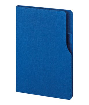 PULKO Notebook Not Defteri, (15x21cm), Termo Deri, Sert Kapak, 224 Sayfa, Kalem Takma Yerli, Çizgili, 005, Lacivert