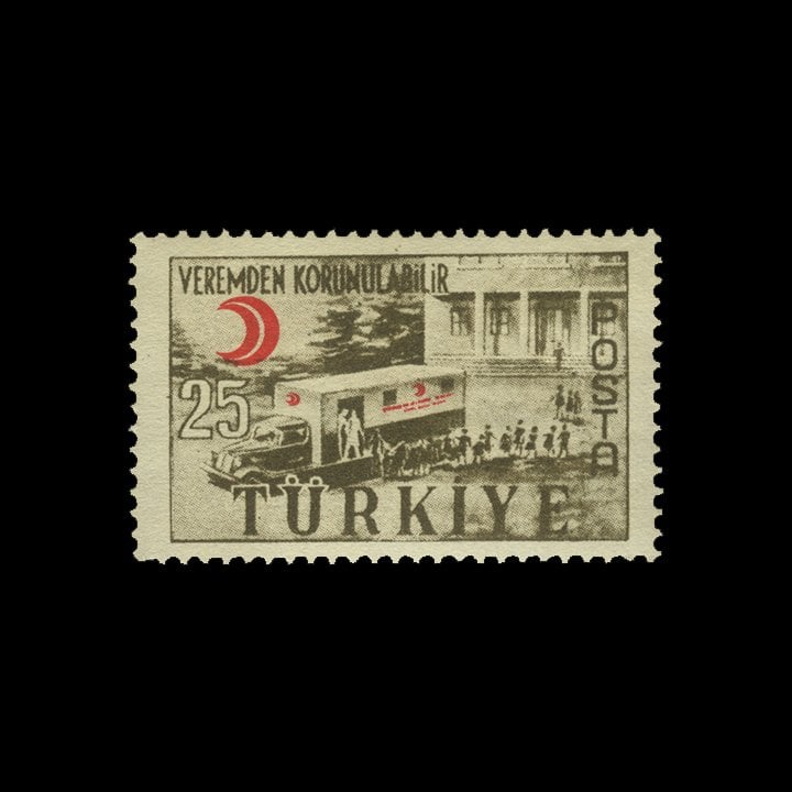 Verem Savaşı (1 Ocak 1957) - Türkiye Cumhuriyeti Pul Koleksiyonu