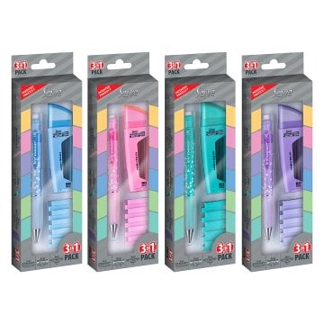 Set de 3 stylos SERVE, Deep Triangle, Double, Steps.