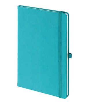 PULKO Notebook Not Defteri, (15x21cm), Termo Deri, Sert Kapak, 224 Sayfa, Çizgili, Kalem Takma Yerili, 006, Turkuaz