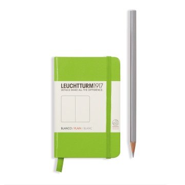 Leuchtturm1917 Not Defteri Mini Boy (A7), Sert Kapak, 169 Numaralandırılmış Sayfa, Lime Yeşil - Düz