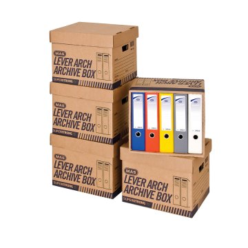 MAS 8200 Arşiv Kutusu, Karton, Üstten Kapaklı (Boyut: 335 mm X  405 mm X 300 mm)