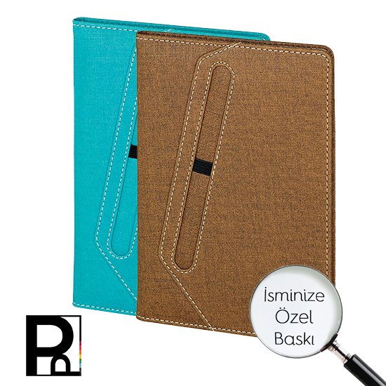PULKO Promosyon Not Defteri, (15x21cm), Termo Deri, Sert Kapak, 240 Sayfa, Çizgili, Kalem Takma Yerili, 007,