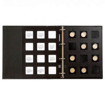 Leuchtturm MATRIX Album - Karton Kapamalar için 5 MATRIX Föy Dahil, Siyah