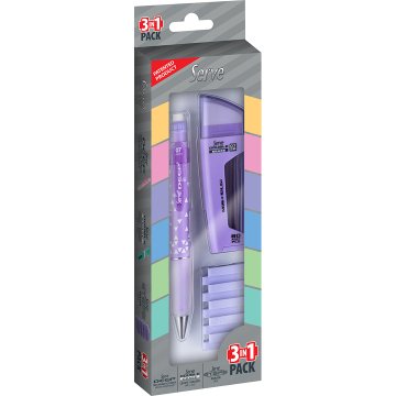 SERVE 3'lü Kalem Seti, Deep Üçgen, Double, Steps, Lavanta