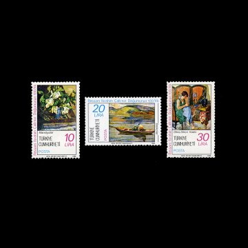 100e anniversaire de la naissance du peintre İbrahim Çalı (17 mars 1982) - Collection de timbres de la République de Turquie