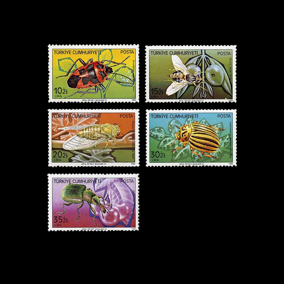 Harmful Insects (August 18, 1982) - Republic of Turkey Stamp Collection