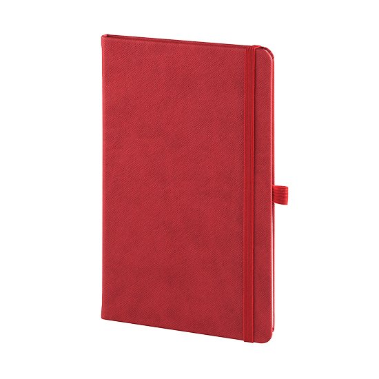 PULKO Notebook Not Defteri, (13x21cm), Termo Deri, Sert Kapak, Krem Kağıt, 160 Sayfa, Çizgili, 013, Kırmızı