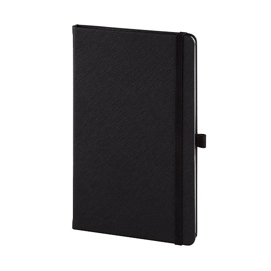PULKO Notebook Not Defteri, (13x21cm), Termo Deri, Sert Kapak, Krem Kağıt, 160 Sayfa, Çizgili, 013, Siyah