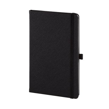 PULKO Notebook Not Defteri, (13x21cm), Termo Deri, Sert Kapak, Krem Kağıt, 160 Sayfa, Çizgili, 013, Siyah