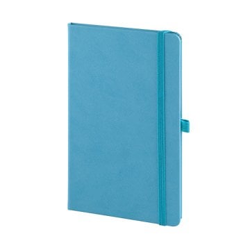 PULKO Notebook Not Defteri, (13x21cm), Termo Deri, Sert Kapak, Krem Kağıt, 160 Sayfa, Çizgili, 013, Turkuaz