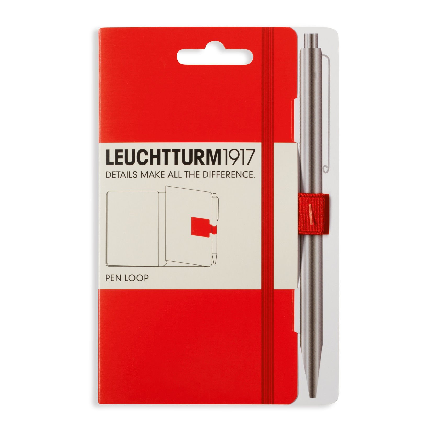 Leuchtturm1917 PEN LOOP, Kalem Tutacağı, Kırmızı