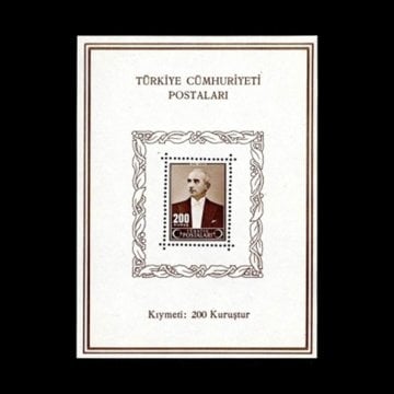 İnönü Hatıra Bloğu (20 Nisan 1943) - Türkiye Cumhuriyeti Pul Koleksiyonu