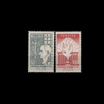 Atatürk'ün Ölümünün 20. Yılı (10 Kasım 1958) - Türkiye Cumhuriyeti Pul Koleksiyonu
