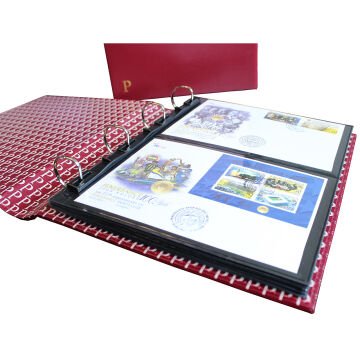 PULKO HistorY 1970 BIGGA Klasik, Kasetli Klasör (295x335x70mm) (Pul, Madeni Para, Kağıt Para, Zarf, Efemera Koleksiyonlarınız için idealdir), Bordo