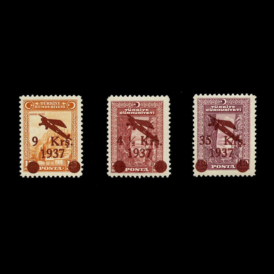 Sürşarjlı İkinci Uçak Pulları (1938) - Türkiye Cumhuriyeti Pul Koleksiyonu