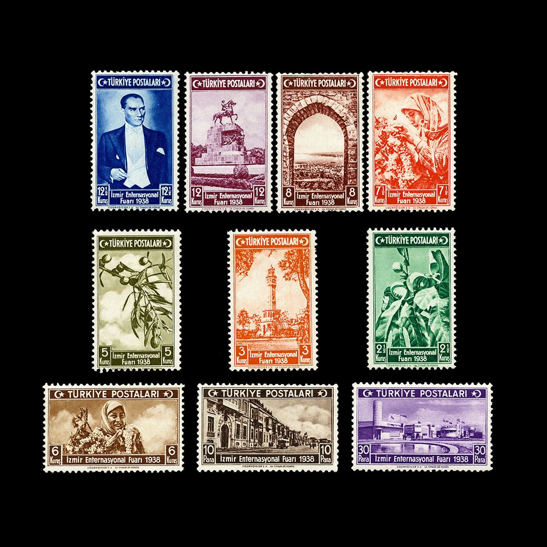 Выставка Измира (20 августа 1938) - Коллекция марок Турецкой Республики