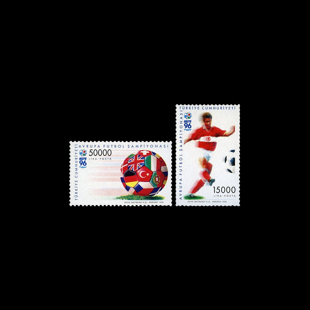Avrupa Futbol Şampiyonası (8 Haziran 1996) - Türkiye Cumhuriyeti Pul Koleksiyonu