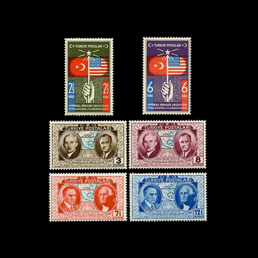 ABD İstiklali'nin 150. Yılı (15 Temmuz 1939) - Türkiye Cumhuriyeti Pul Koleksiyonu