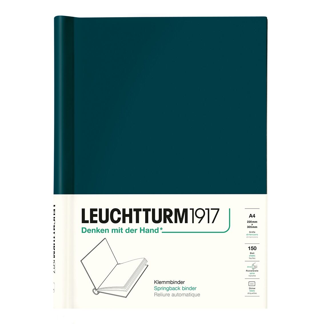 Leuchtturm1917 Esnek Sırtlı Defter Kapağı - Senaryo Defteri, Pasifik Yeşili