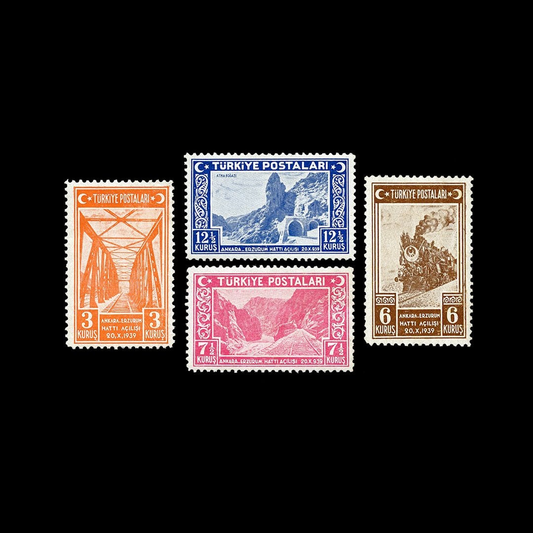 Opening of the Ankara-Erzurum Railway (October 20, 1939) - Republic of Turkey Stamp Collection