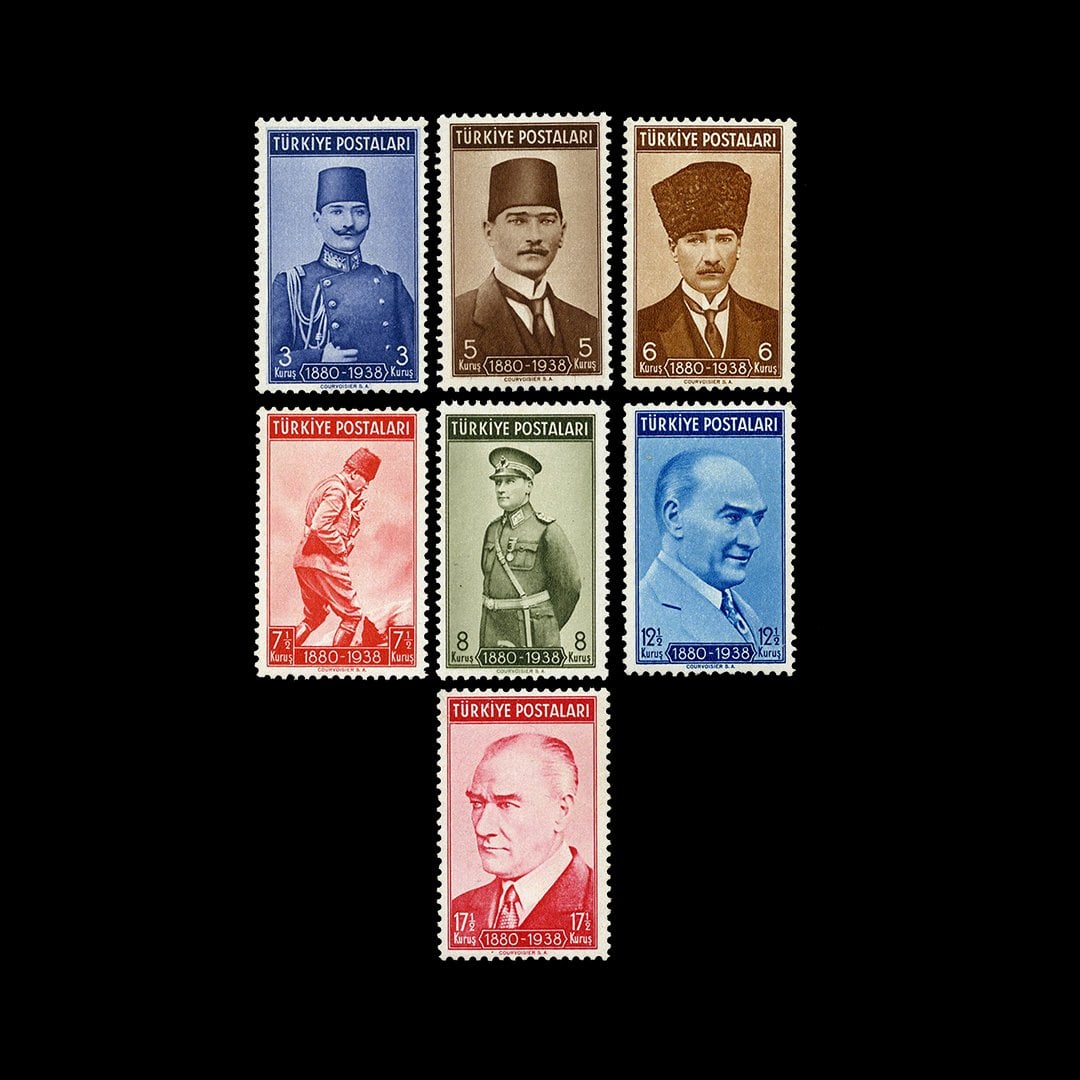 Atatürk'ün Vefatının 1. Yıldönümü (1939) - Türkiye Cumhuriyeti Pul Koleksiyonu
