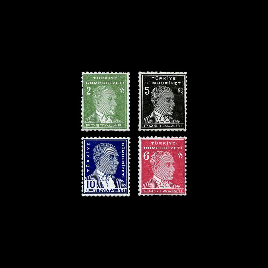 Dördüncü Atatürk Serisi (3 Ağustos 1940) - Türkiye Cumhuriyeti Pul Koleksiyonu
