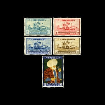 395e anniversaire de la mort du pacha Barbaros Hayreddin (1er septembre 1941) - Collection de timbres de la République de Turquie