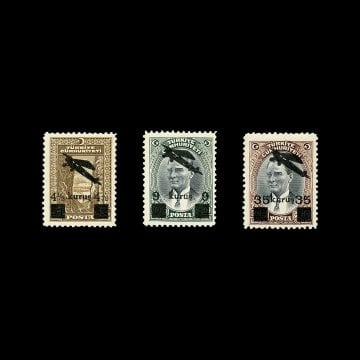Sürşarjlı Uçak Pulları (18 Aralık 1941) - Türkiye Cumhuriyeti Pul Koleksiyonu