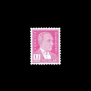 Timbre d'Atatürk (10 novembre 1942) - Collection de timbres de la République de Turquie