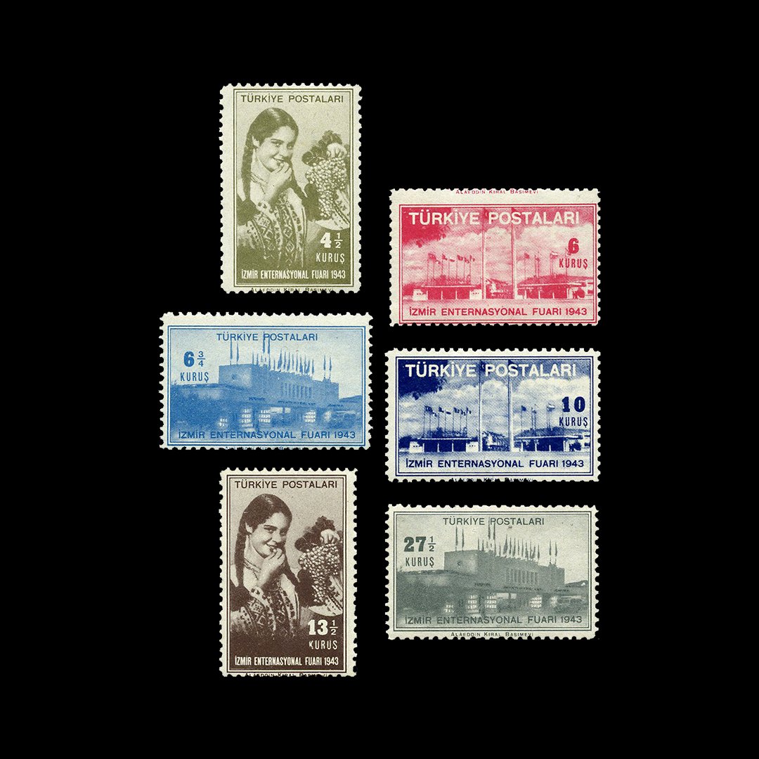 İzmir Fuarı (20 Ağustos 1943) - Türkiye Cumhuriyeti Pul Koleksiyonu