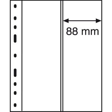 Leuchtturm OPTIMA ''Şeffaf'' ve ''Siyah'' Yapraklar, 2VC (245x88mm) (Şeffaf Zemin)