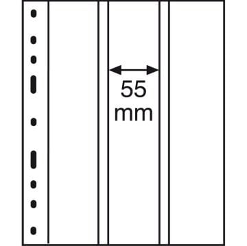 Leuchtturm OPTIMA ''Şeffaf'' ve ''Siyah'' Yapraklar, 3VC (245x55mm) (Şeffaf Zemin)