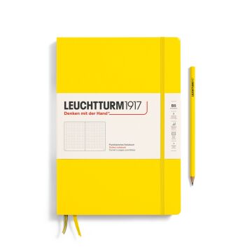Leuchtturm1917 Not Defteri Tablet Boy (B5), Sert Kapak, 219 Numaralandırılmış Sayfa Limon Sarısı - Noktalı