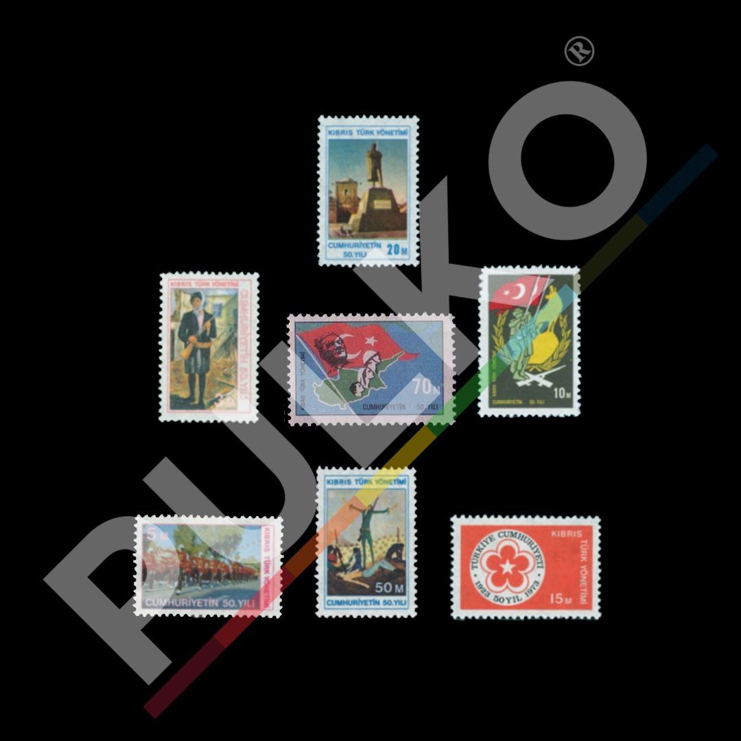 Türkiye Cumhuriyetinin 50. Yılı (29 Ekim 1973) - Kuzey Kıbrıs Türk Cumhuriyeti Pul Koleksiyonu