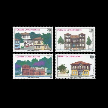 Traditional Turkish Houses (7 July 1994) - Republic of Turkey Stamp Collection