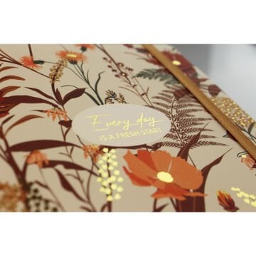 PULKO Notebook Every Day Is A Fresh Start Serisi, (14x20cm), 90gr. Ivory Kağıt, 192 Sayfa, Esnek Kapak, Düz,