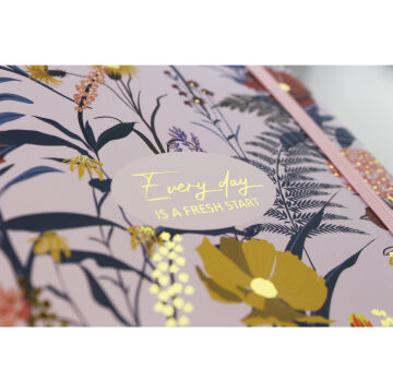 PULKO Notebook Every Day Is A Fresh Start Serisi, (14x20cm), 90gr. Ivory Kağıt, 192 Sayfa, Esnek Kapak, Düz, Powder Blush