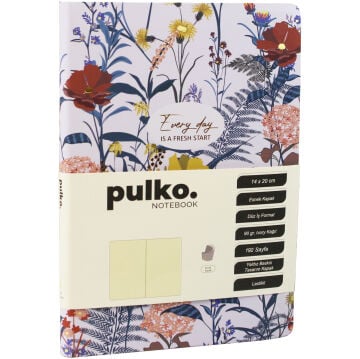 PULKO Notebook Every Day Is A Fresh Start Serisi, (14x20cm), 90gr. Ivory Kağıt, 192 Sayfa, Esnek Kapak, Düz, Powder Blush