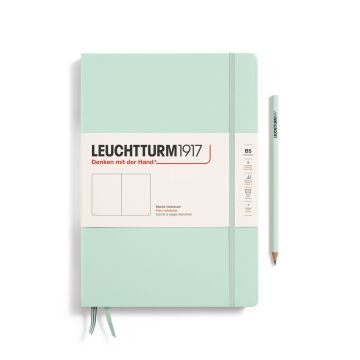 Leuchtturm1917 Not Defteri Tablet Boy (B5), Sert Kapak, 219 Numaralandırılmış Sayfa Nane Yeşili - Düz