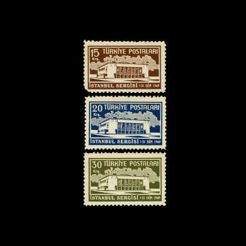 Exposition d'Istanbul (1er octobre 1949) - Collection de timbres de la République de Turquie