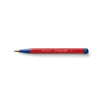 Leuchtturm1917 Bauhaus Serisi Drehgriffel Nr. 1, Kraliyet Mavisi Mürekkepli Tükenmez Kalem, Kırmızı - Kraliyet Mavi