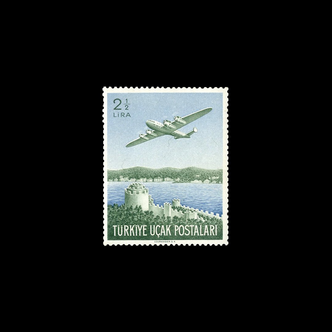 Uçak Pulu 2.5 Lira (19 Mayıs 1950) - Türkiye Cumhuriyeti Pul Koleksiyonu