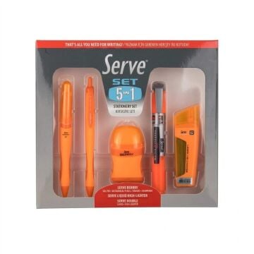 SERVE 5'li Kırtasiye Seti 07mm, Turuncu