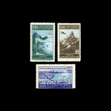 Congrès régional de l'Organisation de l'aviation civile internationale (17 octobre 1950) - Collection de timbres de la République de Turquie