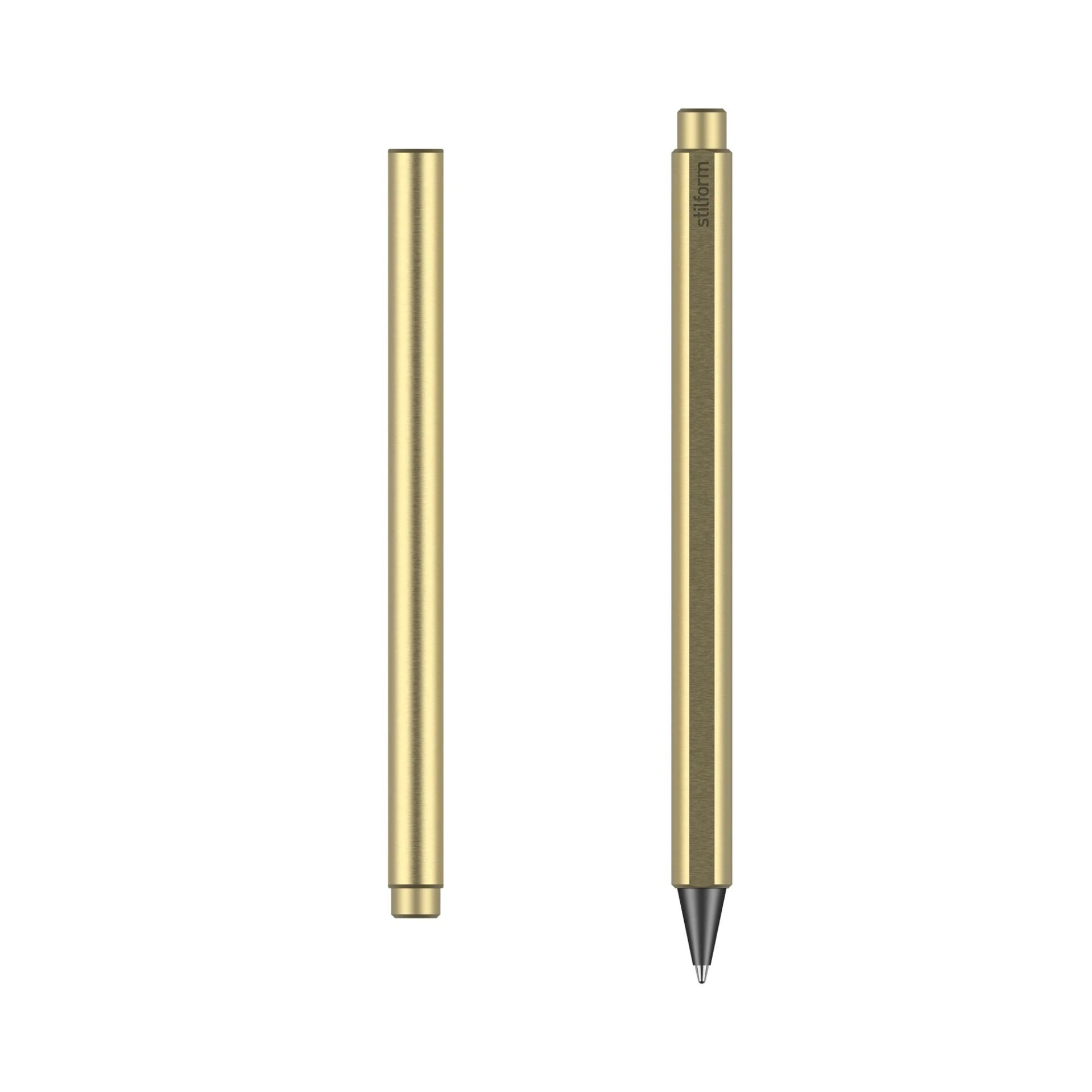 Stilform FLOW Rollerball Kalem, Pirinç - Fırçalanmış Pirinç
