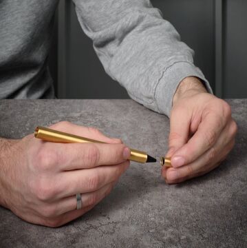 Stilform FLOW Rollerball Kalem, Pirinç - Fırçalanmış Pirinç