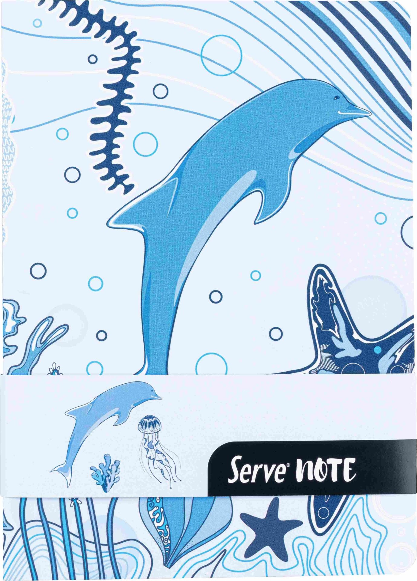 SERVE Note Defteri 15 X 21 Çizgili Desenli, Gök Mavi